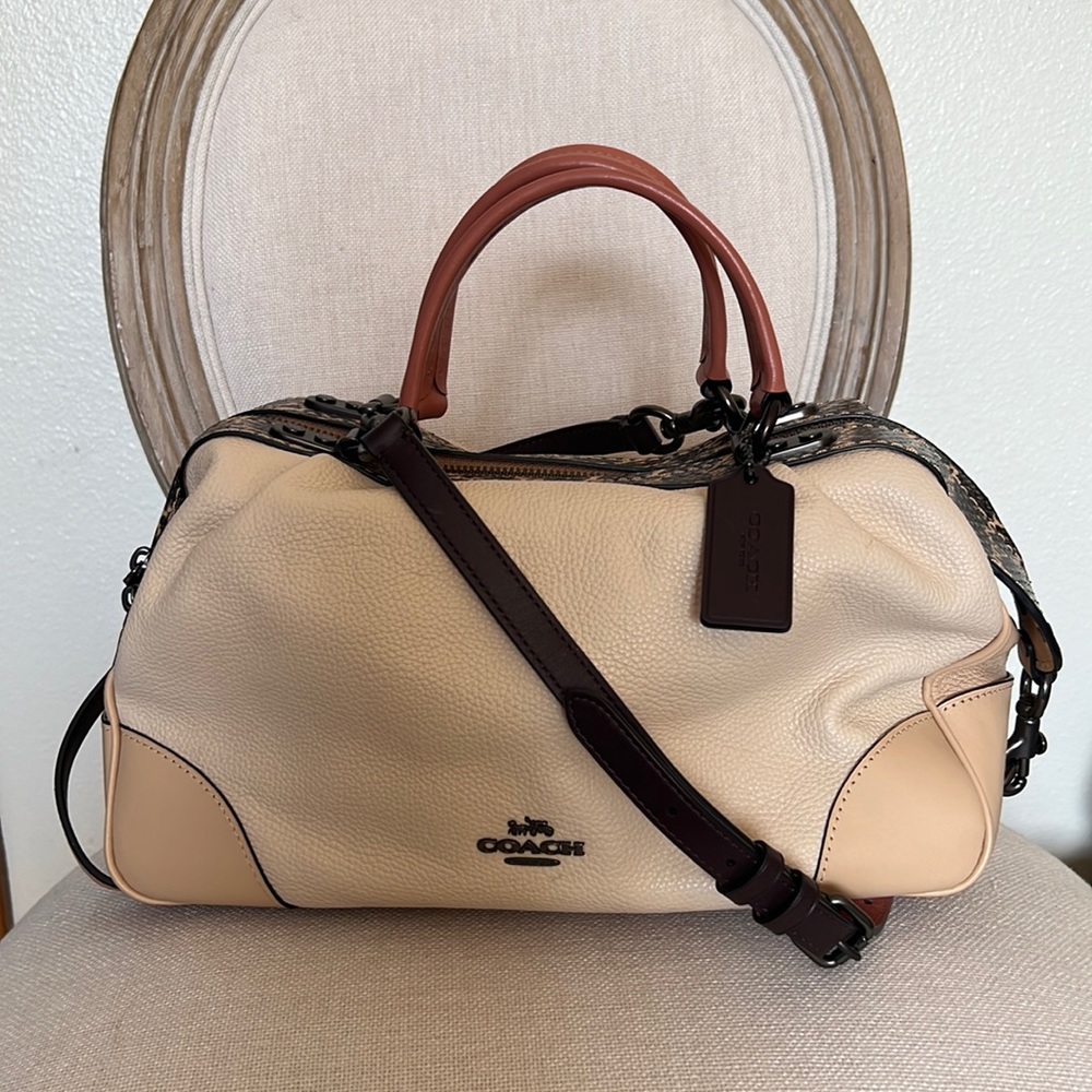 Coach Reserve Snakeskin Satchel